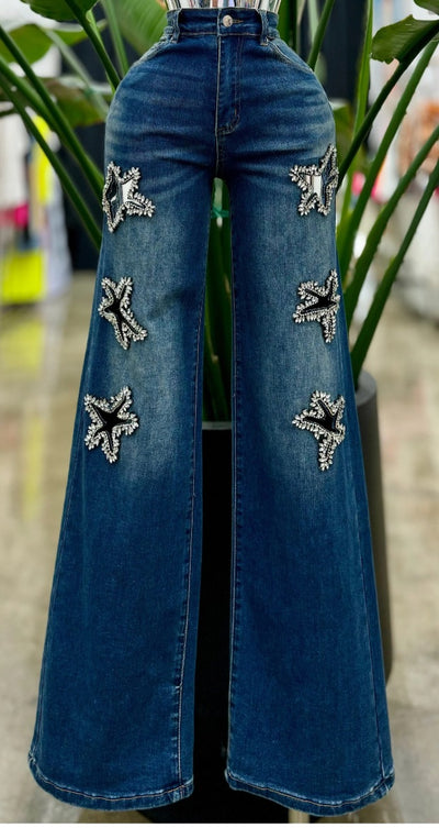 Shimmering star jeans